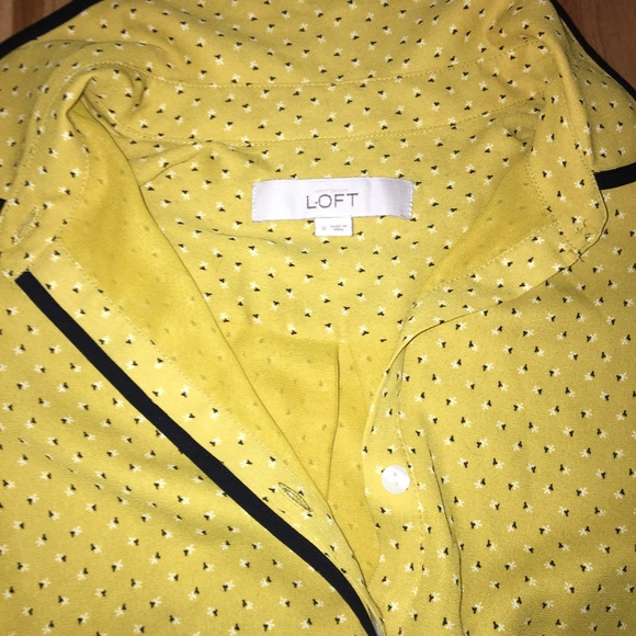 Loft Geometric Yellow Dress - Picture 3 of 8